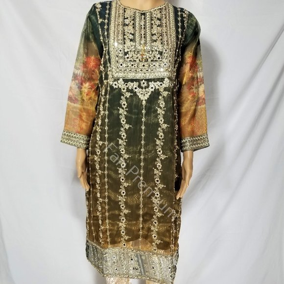 XL NEW Pakistani Tawakkal Fancy Embroidered Masuri Banarsi Shalwar Kameez XL/47 - Picture 2 of 16
